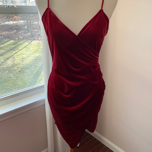 Red Mini Dress - Picture 2 of 4